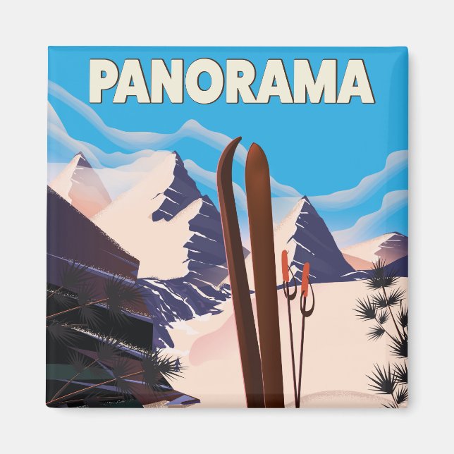 Panorama Kanada reseskylt Magnet (Framsidan)