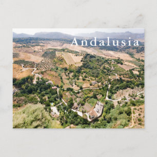 Panorama- landskap. Andalusia. Ronda. Vykort