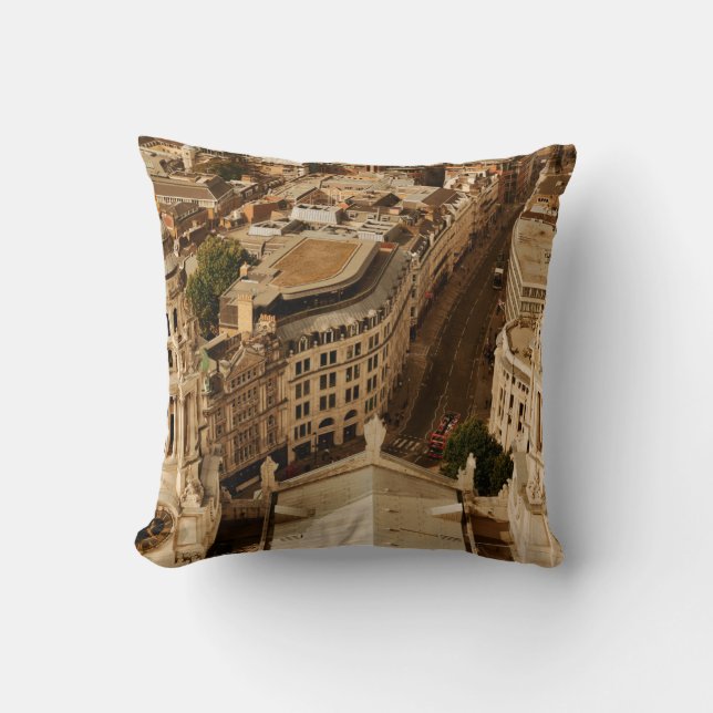 Panorama med looftop view i London med urban archi Kudde (Framsida)