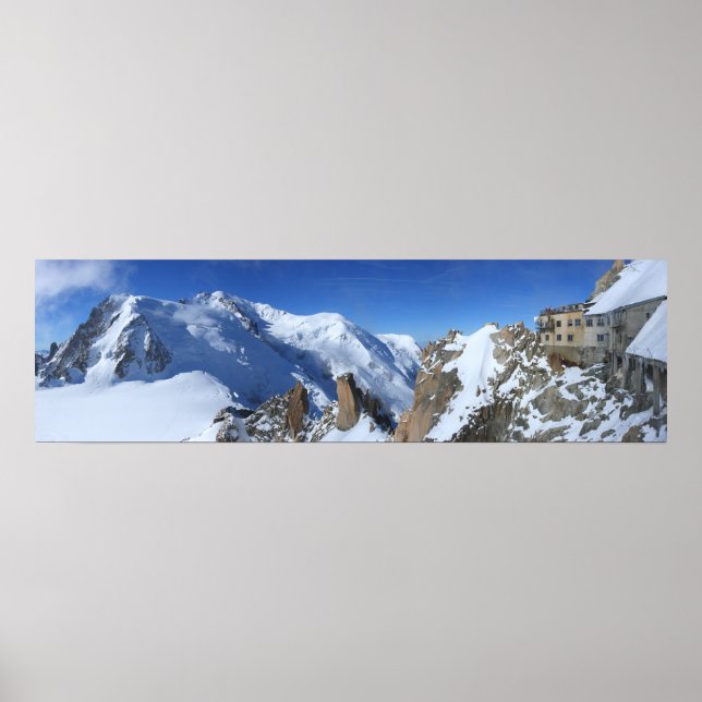 Panorama Mont Blanc Frankrike Poster (Framsidan)