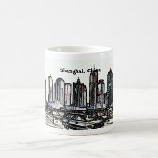 Panorama mug2 för Shanghai chinaskyscraper Kaffemugg