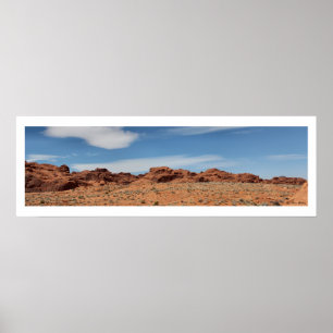 Panorama- Nevada ökenhorisont Poster