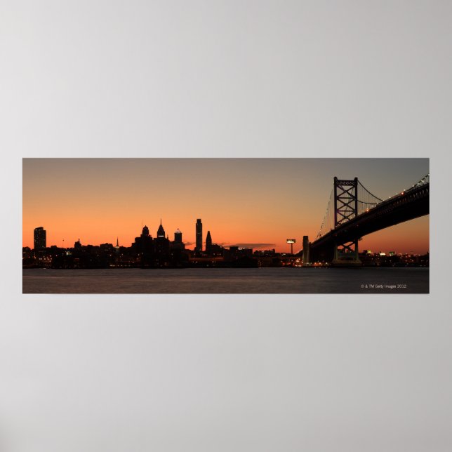 Panorama of Philadelphia, Pennsylvania Poster (Framsidan)