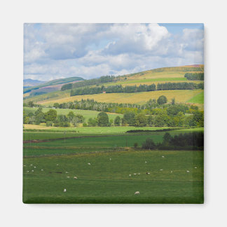Panorama of Scottish liggande nära Blairgowrie, S Magnet