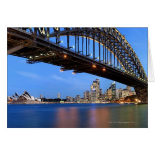 Panorama of Sydney Harbor Bridge, Sydney Opera Hälsningskort