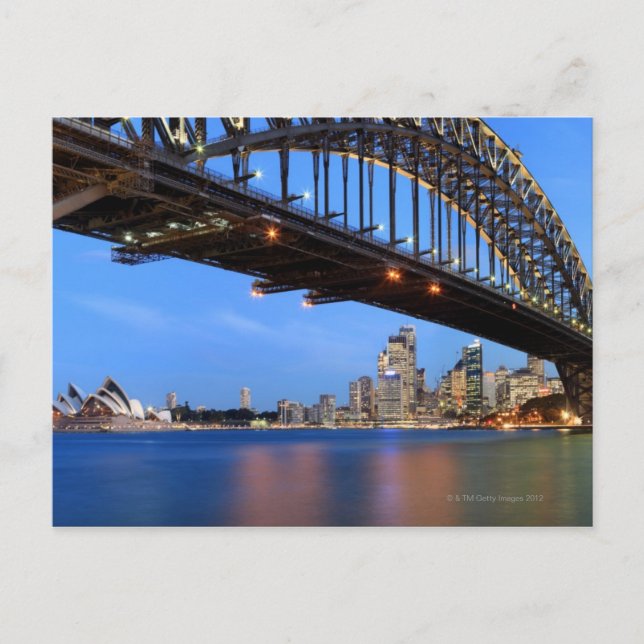 Panorama of Sydney Harbor Bridge, Sydney Opera Vykort (Framsida)