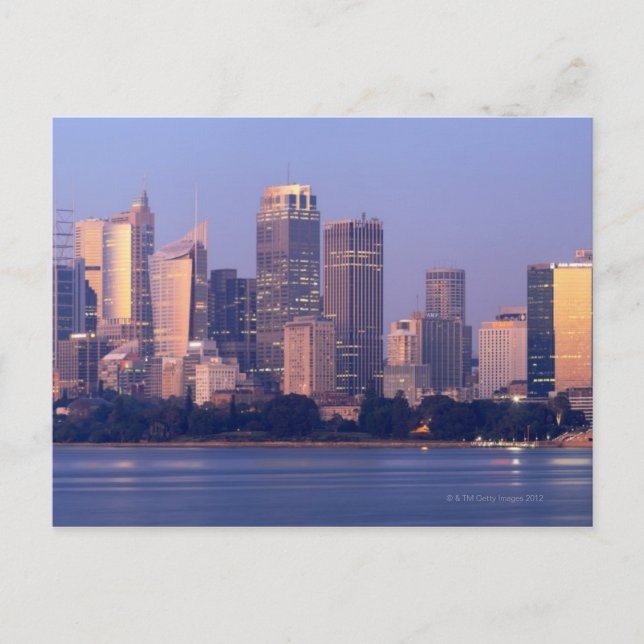 Panorama of Sydney Skyline at Sunset, Australien Vykort (Framsida)
