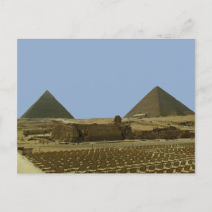Panorama om de egyptiska pyramiderna vykort
