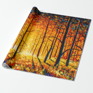 Panorama orange Solnypark i höst Presentpapper