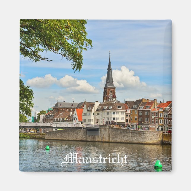Panorama över Maastricht från floden Maas eller Me Magnet (Framsidan)