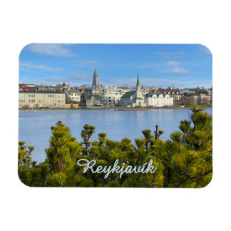 Panorama över Reykjavik Magnet