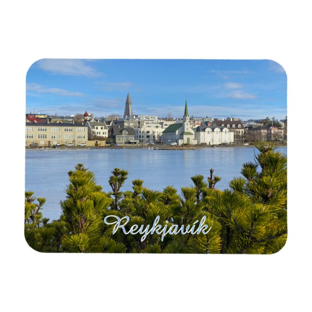 Panorama över Reykjavik Magnet (Horisontell)