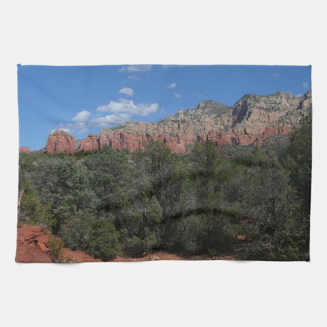 Panorama över röda klippor i Sedona Arizona Kökshandduk (Horisontell)