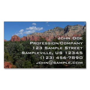 Panorama över röda klippor i Sedona Arizona Magnetiska Visitkort