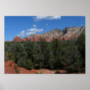 Panorama över röda klippor i Sedona Arizona Poster