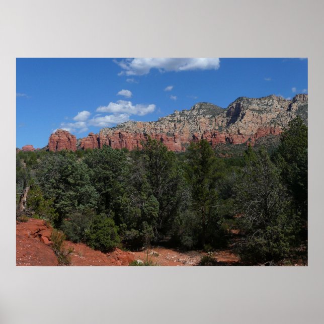 Panorama över röda klippor i Sedona Arizona Poster (Framsidan)