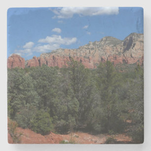 Panorama över röda klippor i Sedona Arizona Stenunderlägg