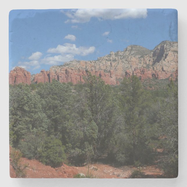 Panorama över röda klippor i Sedona Arizona Stenunderlägg (Framsidan)