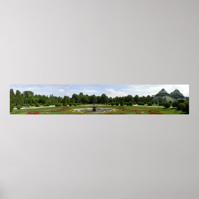 Panorama Palmenhaus i Schönbrunn-parken Poster (Framsidan)