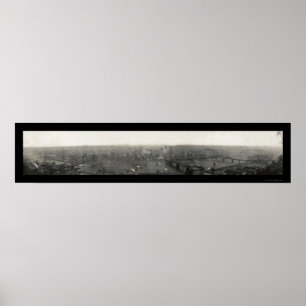 Panorama- Pittsburgh foto 1908 Poster