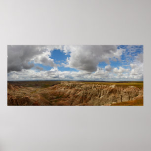 Panorama Point, Badlands nationalpark, SD Poster
