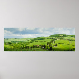 Panorama Poster i Tuscanlandskapet