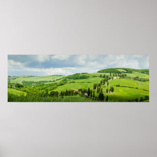 Panorama Poster i Tuscanlandskapet