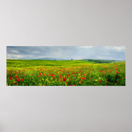 Panorama Poster i Tuscanlandskapet