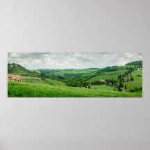 Panorama Poster i Tuscanlandskapet