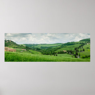 Panorama Poster om det toskanska landskapet