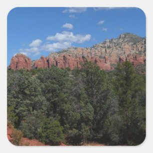 Panorama Red Sten i Sedona Arizona Fyrkantigt Klistermärke
