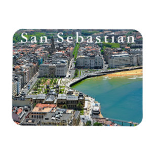 Panorama. San Sebastian och fjärden av Laconcha.e Magnet