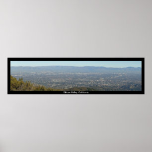 Panorama- Silicon Valley beskådar trycket Poster