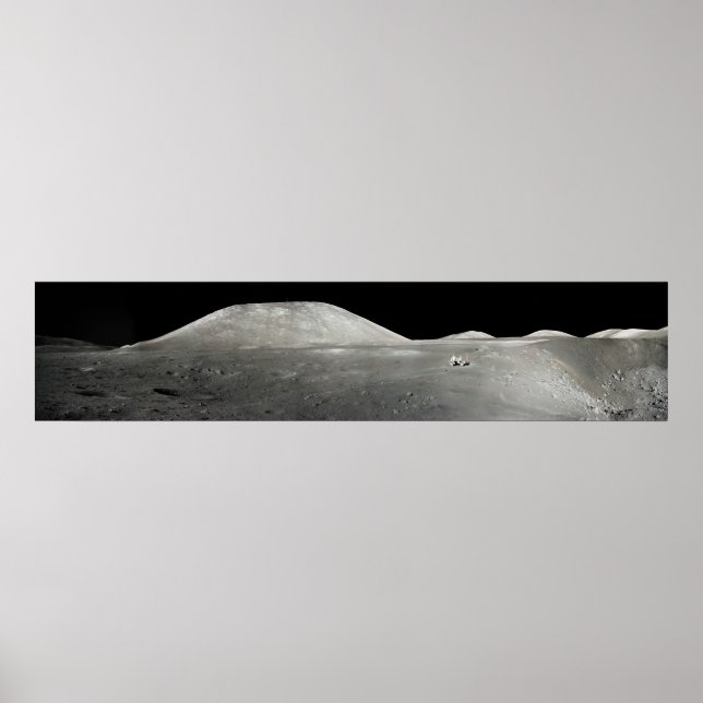 Panorama Snapshot of Apollo 17 Måne Landing Rover Poster (Framsidan)