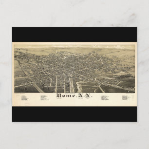 Panorama View of Rom New York (1886) Vykort