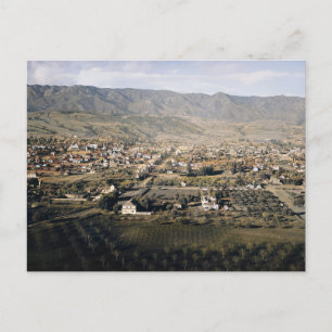 Panorama View of Santa Barbara, California Vintage Vykort