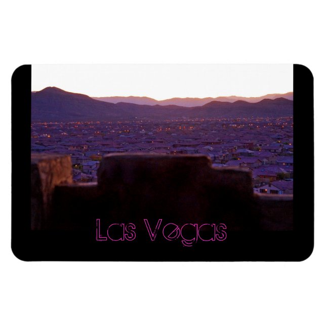 Panoramabergen Las Vegas View Flexible Magnet (Horisontell)
