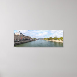 Panoramabild av Musee d'Orsay från Pont Royal - Pa Canvastryck