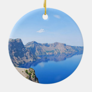 Panoramakrater sjö julgransprydnad keramik
