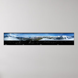 PanoramaTelluridebergskedja i Colorado Poster