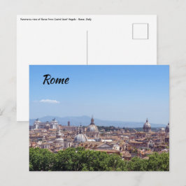 Panoramautsikt över Rom från Castel Sant'Angelo Vykort