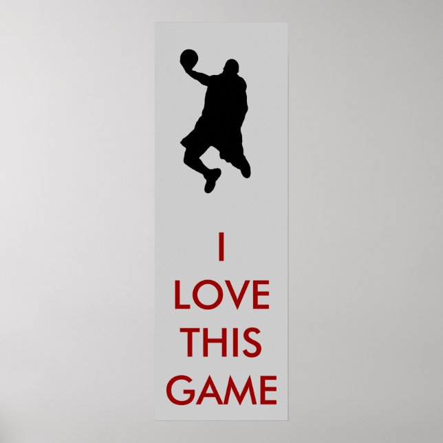 Panoramic Basketball Player Silhouette Poster (Framsidan)