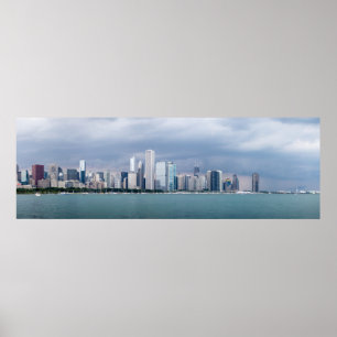 Panoramic Chicago Skyline Bilder Poster