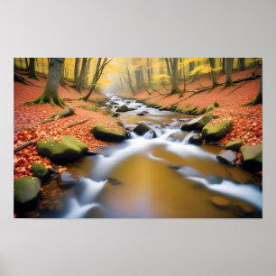 Panoramic liggande Panoramic River Natature Tranqu Poster
