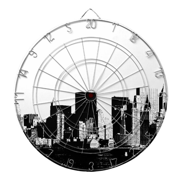 Panoramic New York City Dartboard Darttavla (Framsidan)