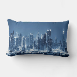 Panoramic Night Skyline New-York City Lumbarkudde