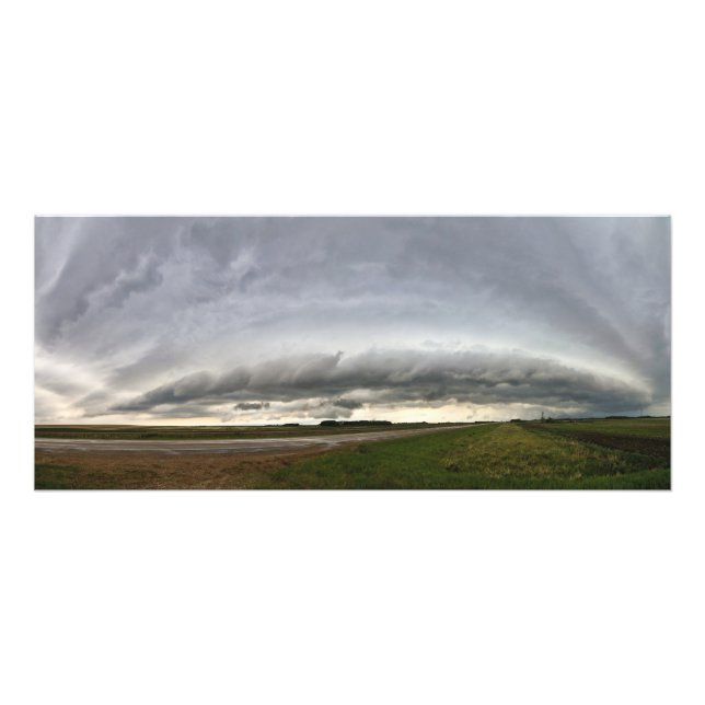Panoramic of Shelf Cloud nära Vibank Sk Fototryck (Framsidan)
