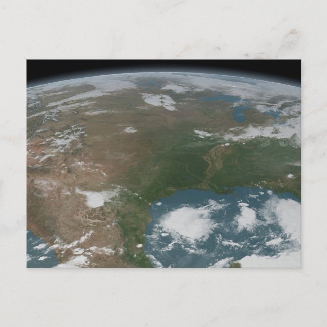 Panoramic Planet Jorden Och Usa. 2 Vykort (Framsida)