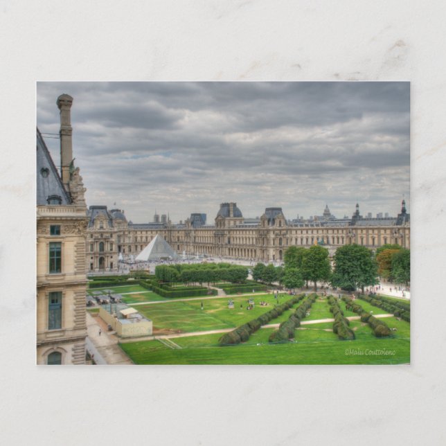 Panoramic View Musee du Louvre Vykort (Framsida)