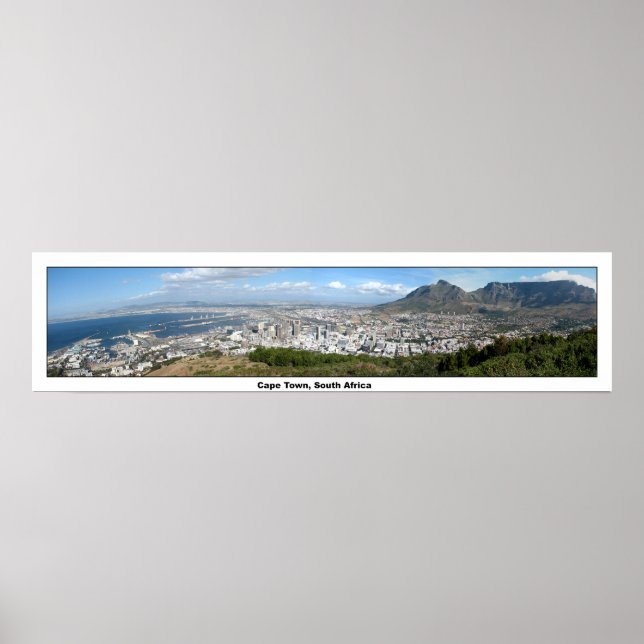 Panoramic View of Cape Town, South Africa Poster (Framsidan)